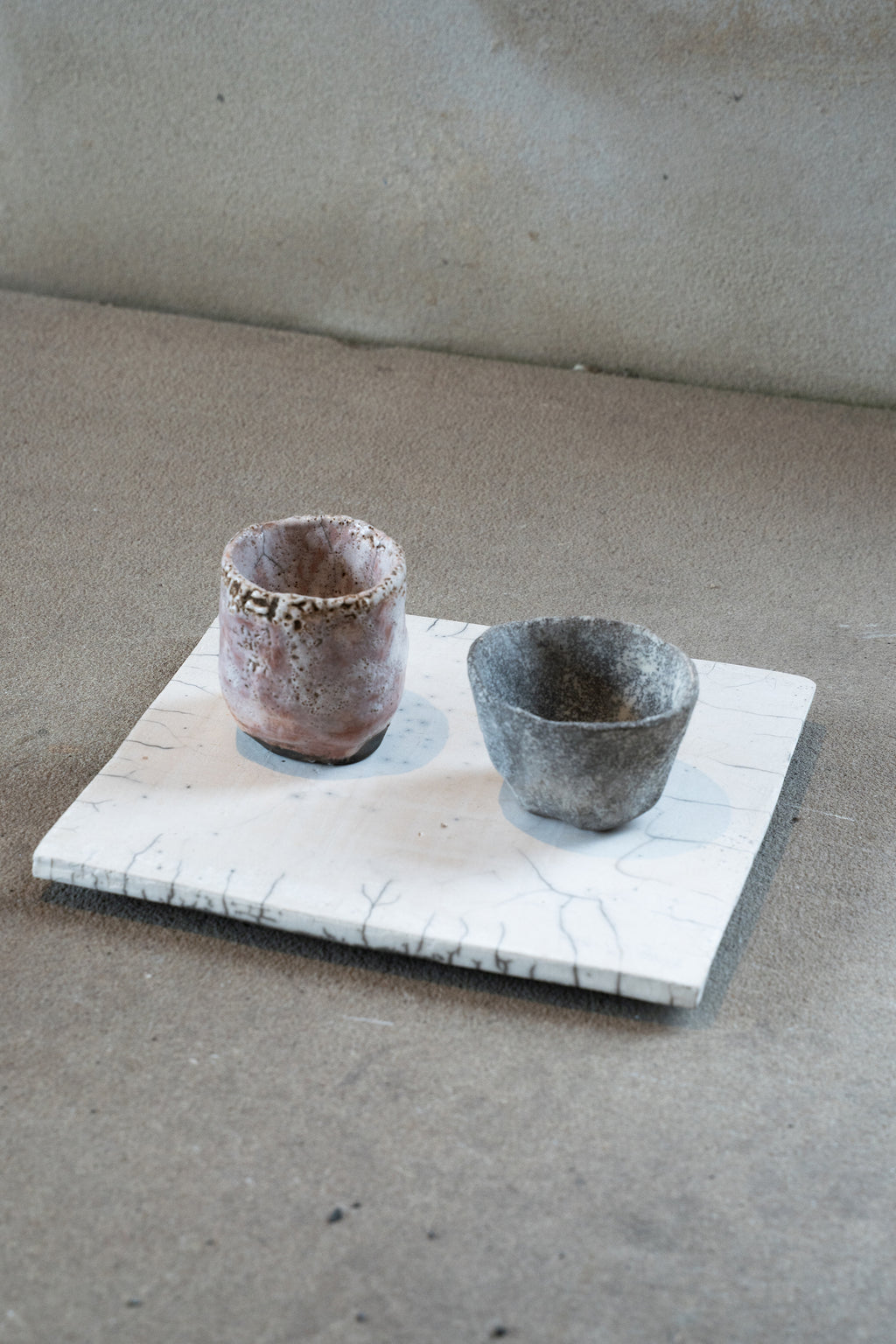 Cécile Daladier, Petit Plateau Avec Deux Tasses