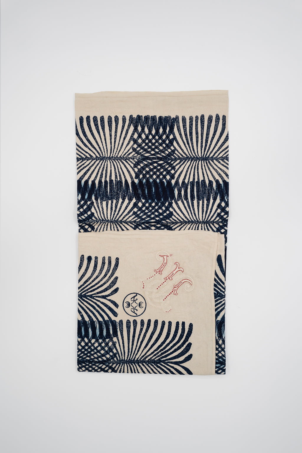 Anne Touborg, Small Tablecloth, Monogram, Natural Linen