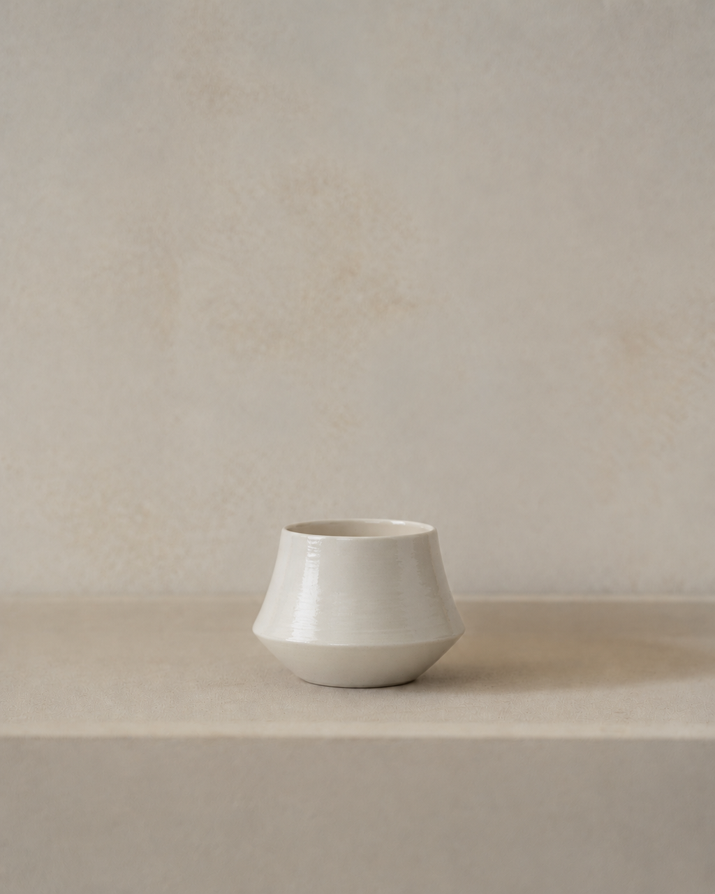 Roxy Ceramics, Cup, Small, Shiny White