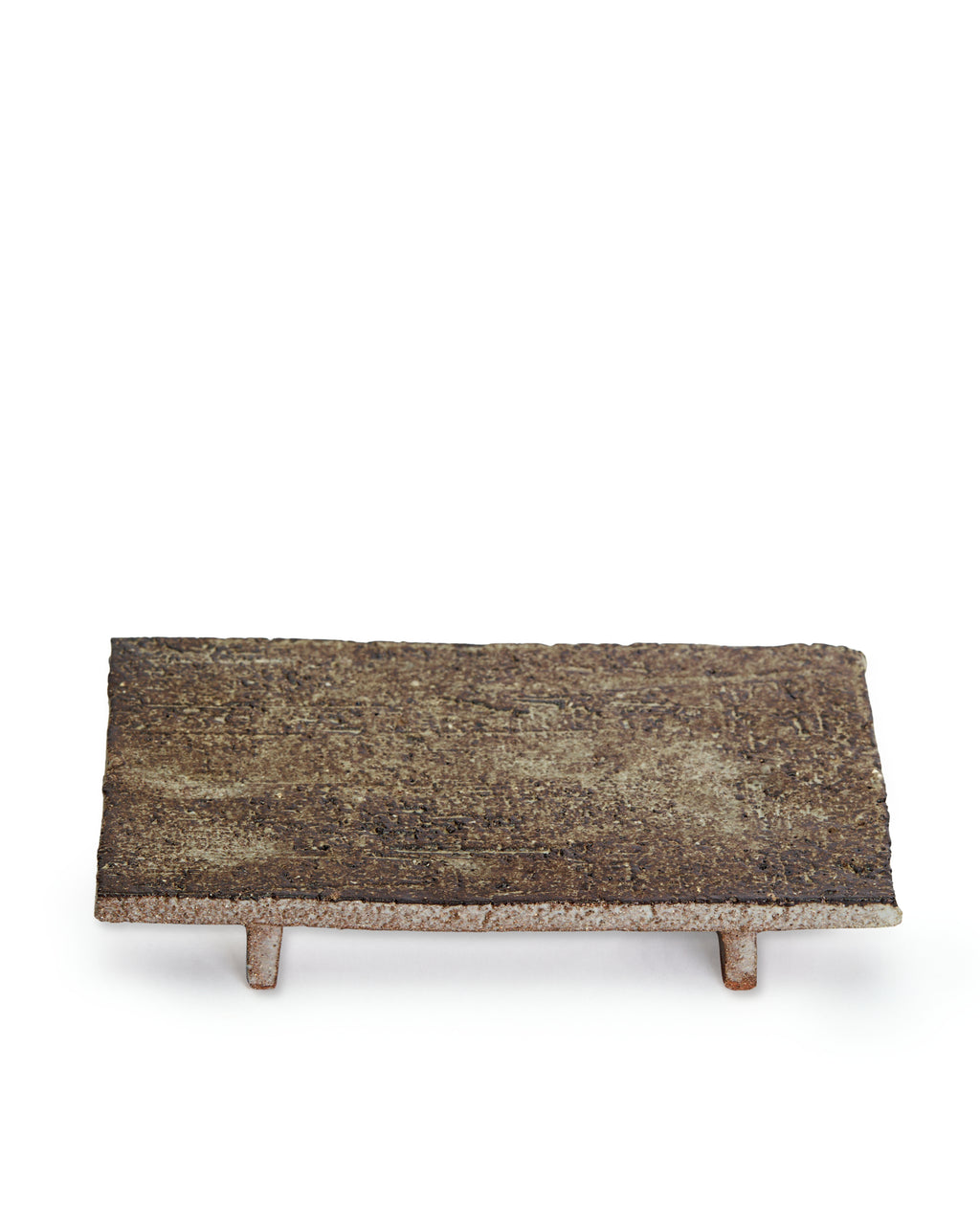 Roxy, Tray on Piedestal, Mottled Brown