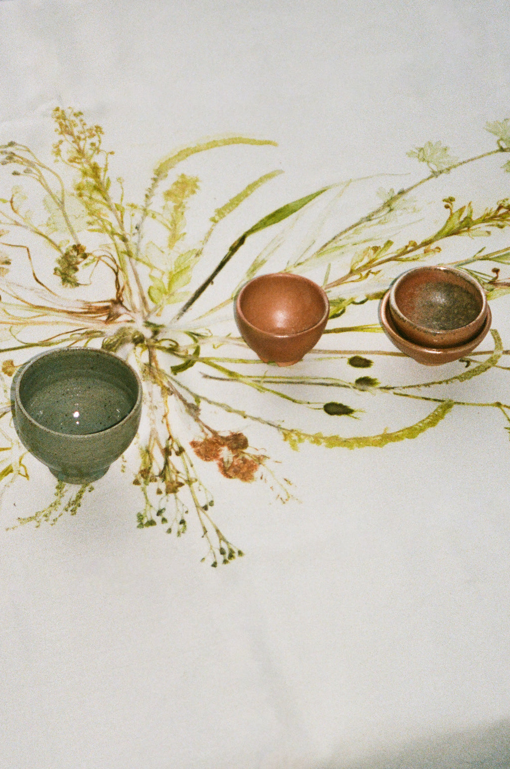 VON LINNÉ, Table Linen, Line of Leaves, Citrus Tones, Large